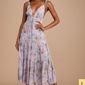 Lulus Everlasting Sight Lavender Floral Dress